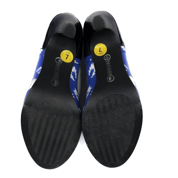 Adidas Torsion Heel Ankle Booties Iconic Blue White ZX 8000 Pattern Size 7 - NWT - Picture 5 of 8